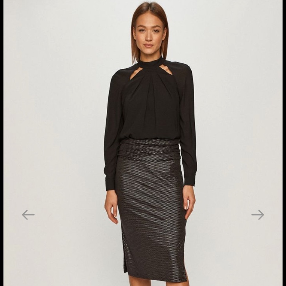 DKNY Black Beaded Skirt